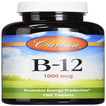 칼슨랩스 B-12 1000mcg 타블렛, 180개입, 1개