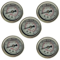 디지털 압력 게이지 연료 오일 유압 센서 oyote 유니버설 블랙 흰색 자동차 액체, 5pcs 흰색