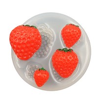 딸기 A타입 만들기 실리콘 몰드 레진 아트 공예 재료 크리스탈 uv 에폭시 틀 키링