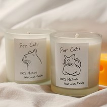 인더보썸 반려동물 고양이캔들 7oz 아로마테라피 심신안정 냄새제거, A-옆모습 고양이 캔들