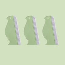 차차미 3P 펭귄 미니 물때제거 실리콘 스퀴지 욕실 물기 거울 유리닦이 청소, 그린×3개