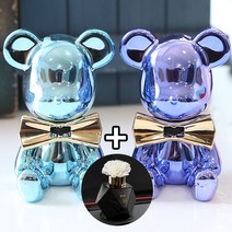 도그독 레인보우 크롬베어 [1+1세트] 차량용방향제, 크롬베어 (핑크) X 2개, 블랙체리 X 2개