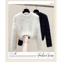 주문폭주 품질짱짱 털빠짐없는 부들부들 숏 페이크퍼니트 겨울 앙고라 니트