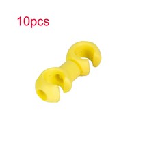 호닝가이드 날연마10pcs 자전거 MTB 브레이크 기어 케이블 S 스타일 클립 버클 호스 가이드 크로스 라인 링, 05 Yellow 10pcs