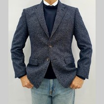 가르시아 가을 겨울 블루 세미 슬림핏 빅사이즈 남자 콤비 자켓 정장 마이 블레이저
