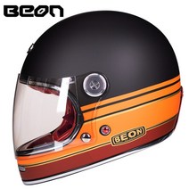 헬멧 beon full face motocross beon b510 glassfiber, 매트 블랙 오렌지, l