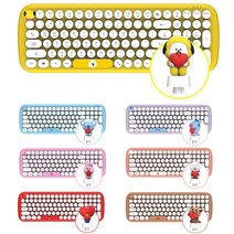 BT21 베이비 라인프렌즈 미니 레트로 키보드 캐릭터 사무용 저소음 무소음 이쁜 기계식 옛날 조용한 무선키보드, 치미, BT21 라인프렌즈 레트로키보드