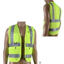 교통신호수 안전조끼 작업조끼 형광색상 3가지 사이즈