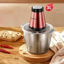 업소용 핸드블랜더 멀티다지기 업소용믹서기 대용량믹서기 다지기 블렌더믹서기 마늘다지기 대용량, 3L 스테인레스+칼날2세트