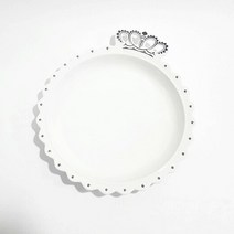 왕관접시-왕관레이스접시 북유럽풍접시 크라운접시 포인트접시, 실버