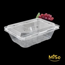 딸기용기 일회용과일용기 1kg 과일포장용기 PET과일 투명야채용기 투명과일용기 KMD800 타공뚜껑 200개, 1개