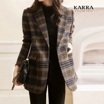 카라 KARRA 체크하운드미디코트 KB2WCT023C