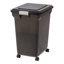 IRIS USA 63L(67쿼트) 밀폐용기 반려동물 사료통, Black_55 Lbs - 67 Qt