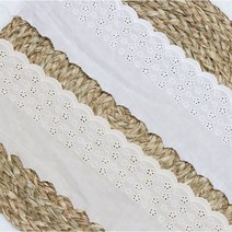 혜인천 60수 아사면 잔꽃 레이스 원단 2컬러, 백아이보리색 1필 (14.5마)
