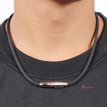 리쉬모델 야구선수 건강 스포츠 야구 목걸이vwx325, SPRg_블랙 50cm