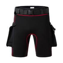 수영강사슈트 서핑 잠수복 해녀복 3mm 네오프렌 잠수복 기술 반바지 잠수정 하중 무게, XL, 2