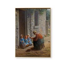 Millet 장 프랑수아 밀레 작품 자 입을 벌려요 / 호텔 카페 집 거실에 걸면 좋은 그림액자, 화이트