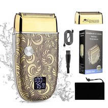 GSKY 남성용 헤어 클리퍼 이발소용 전문 헤어 및 수염 트리머 헤어 커팅을 위한 무선 클리퍼 USB 충전식 헤어 컷 기계 T-블레이드 수염 면도기, Gold960