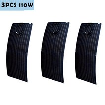 100W 110W 200W 220W 300W 330W 400W 440W ETFE 유연한 태양 전지 패널 방수 Monocrystalline 캠핑카 카라반 보트, [04] 400W ETFE PANEL