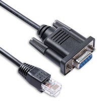 9Pin DSub DB9 Female RS232 직렬RJ45 8P8C Cisco 라우터 및 스위치 용 콘솔 통신 케이블, [01] CN, [01] 1M, [01] Black