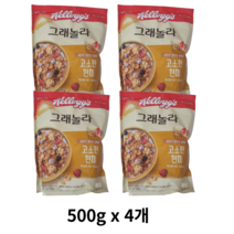 켈로그 고소한 현미 그래놀라 사르르 큐브 시리얼, 2kg, 1개
