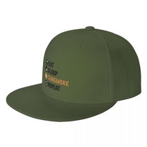 서프 캡 Eat Sleep Gunsmoke 반복 모자 힙합 비치 남성용, 05 Moss Green