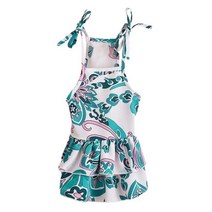 애견 한복 작은 개 드레스 14 가지 종류 여름 애완 동물 옷 강아지 고양이 꽃무늬 Sundress 공주 치마 웨딩, 01 Style 2_02 S