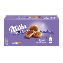 Milka Choco Minis Stars Cookie 밀카 초코 미니 스타 초콜릿 비스킷 쿠키 37.5gx5봉입 2팩