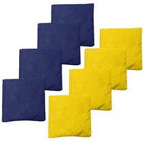 Play Platoon Weather Resistant Cornhole Bean Bags Set of 8 - Navy Blue Yellow, 1
