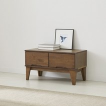 아름이와다움이 누트월넛 고무나무원목 800 거실장 C, 월넛톤