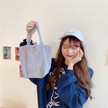 퍼스트택 미니 코듀로이 에코백 캔버스백 런치백