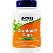 NOW Foods 크랜베리 농축액 200 식물성 캡슐100개들이 2팩, [01] 100개(2개 팩)