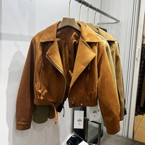 여성 스웨이드 점퍼 유럽 ​​역 재킷 짧은 2023 가 한국 틈새 루즈 슬