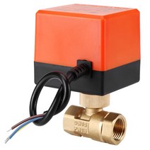 전동벨브 솔벨브 볼 밸브 ac 220v 황동 전동 볼 밸브 2 way 3-wire 1.6mpa thread dn15 dn25, 1개