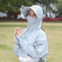 여자낚시복 여름낚시복 선상 타이라바 햇빛 자외선 차단, 블루