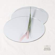 BLM494939마크라메 원형 거울 지름 30cm 벽장식 거울 마크라메 재료