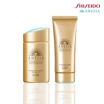 시세이도 아넷사 퍼펙트 UV 선크림 스킨밀크 60ml/스킨젤 90g 택1 SPF50+ PA++++, 스킨젤 90g