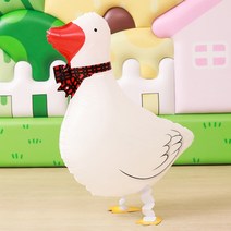[지호] 대형 동물풍선 / 돼지/강아지/병아리/팬더/냐옹이/오리/곰돌이, 산책 걸어다니는 오리 풍선_화이트