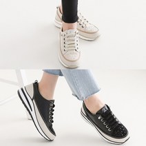 벨루치슈즈 여성 쥬얼리 큐빅 키높이 4cm 통굽 슬립온 스니커즈 운동화