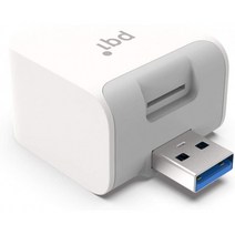 PQI iPhone/Android두 대응 충전 자동 백업 카드 리더 iCube(아이 큐브)MFi인증 PC불요 USB3.1국내 정품, 1