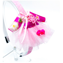 SOY 여아 입체 한복 모양 헤어밴드 어린이 머리띠 아동 헤어 장식 어린이 머리띠 명절 소품 악세사리