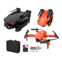 Flyxinsim-미니 8cm K9 RC 항공기 UAV 4k 카메라 2.4GHz LED 조명 UFO 드론 고도 유지 와이파이 장난감 10 대 크리스마스 선물, [01] Black