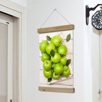 데코밍샵패브릭족자_40CmX60Cm-금전운높아지는사과_우드스크롤, 2.빨간사과