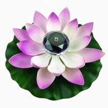 금당물산 태양광분수 인공폭포 미니정원 태양 전원 LED 꽃 빛 인공 연꽃 모양 부동 분수 연못 정원 풀 램프, [01] purpie