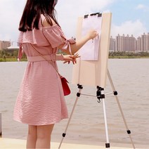 이젤 접이식 전시용삼각대 실버 휴대용 알루미늄, 상세페이지 참조