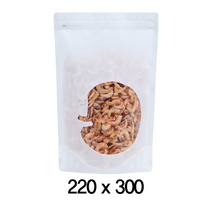 팩플러스 화이트팻트스탠드(지퍼형) 220x300 100매 / 지퍼스탠드 / 지퍼백스탠딩 / 포장지퍼백