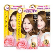 미쟝센 샤이닝 에센스 새치전용 염색제, 8G 밝은갈색, 3개