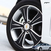 (골져스) 라세티프리미어 17인치 크루즈 자동차 휠 데칼 스티커 마스크 튜닝 보호 필름 오로라 홀로그램 차량 용품, 17인치_유광블랙