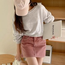 코코블랑 데일리 벌룬 크롭 맨투맨