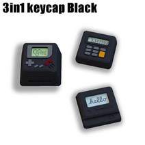 포인트 키캡 레트로 커스텀 키보드 r4 esc 키 캡 체리식 MX 크로스 키보드 기계식 k-04 3in1 키보드 키 캡, 검은색 키캡